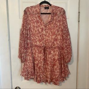 VICI Vienne Adjustable Waist Balloon Sleeve Dress